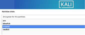Kali disk encryption